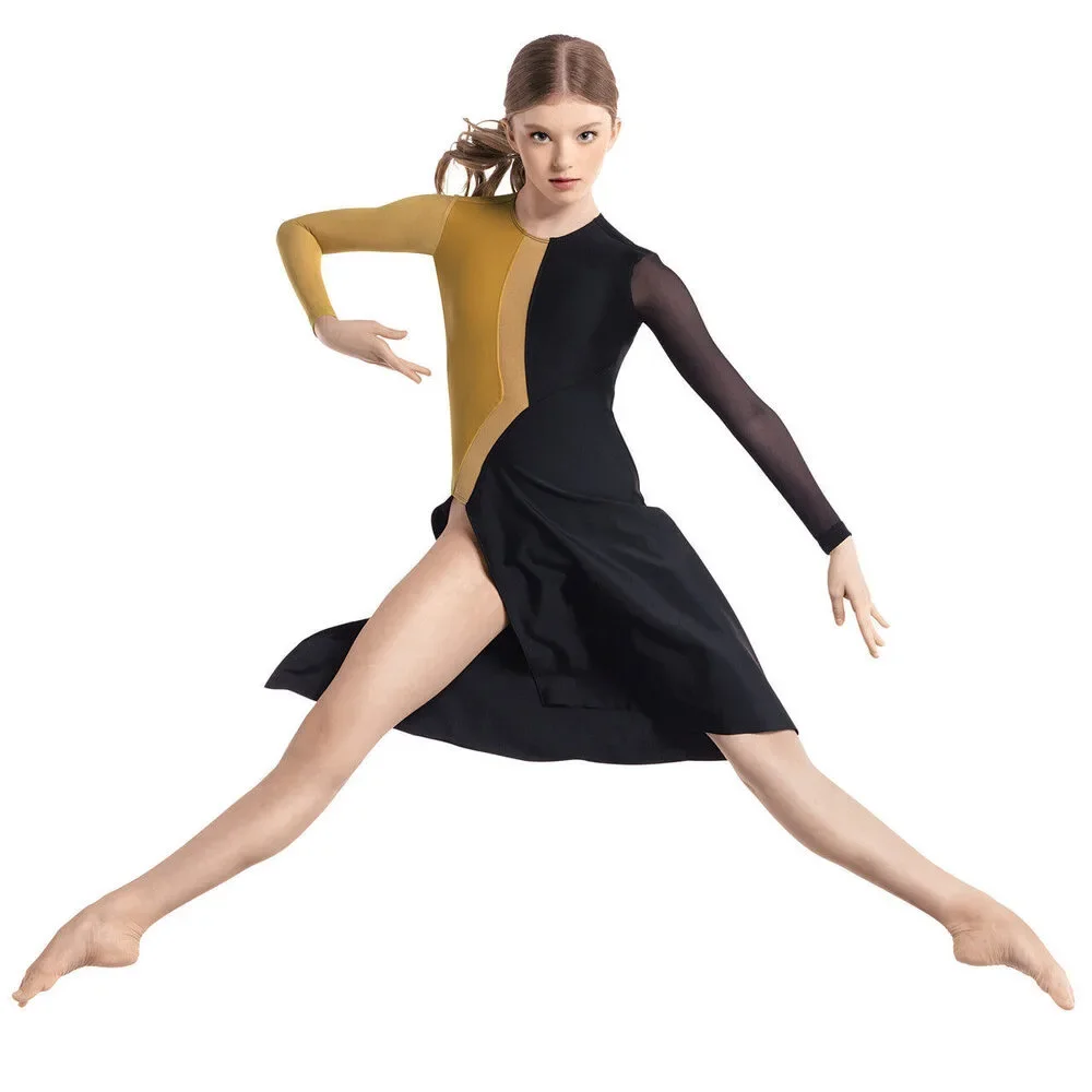 Pre-Owned Dance Costume Larger Child Gold 10th House TH23138 Contemporary Jazz